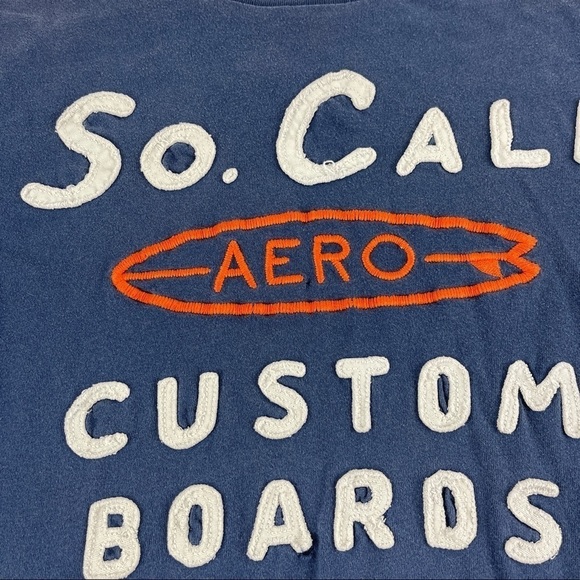 Aeropostale Tshirt Womens Juniors Medium Blue Surf Boards - Picture 4 of 9